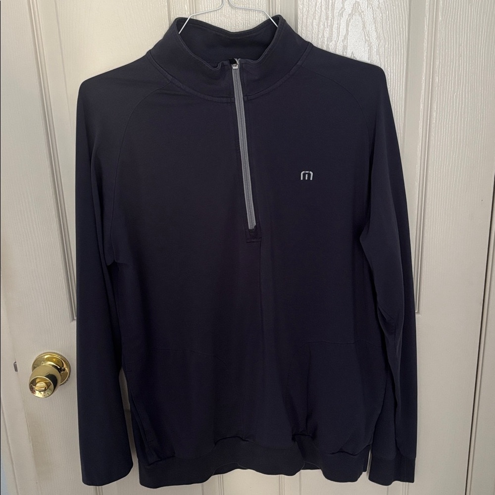 Travis Mathew Charcoal Half-Zip Pullover